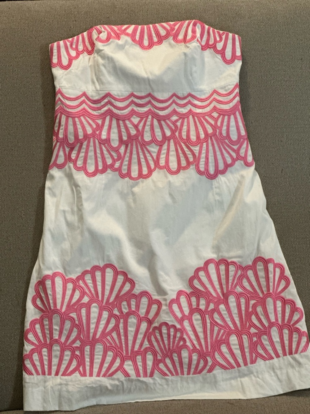 Lilly Pulitzer Y2K Summer White Strapless Dress